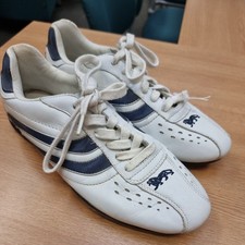 LONSDALE MENS Trainers Size UK 9.5 White Blue Low Top Lace