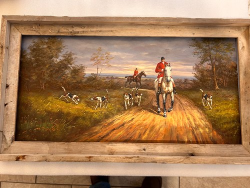 English fox hunt oil - english,