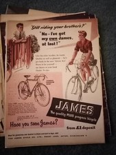 El58  Ephemera 1958 advert have you seen James bicycle 