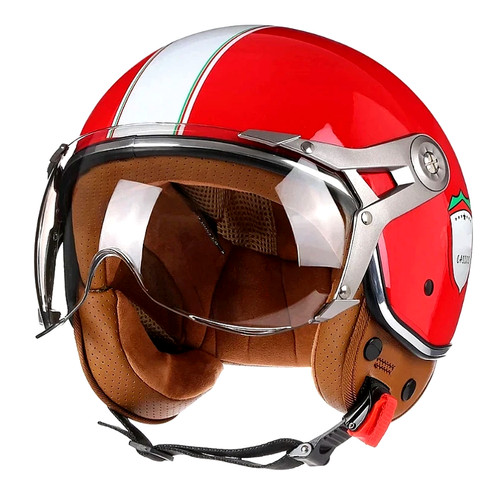 Open face retro motorbike - retro,