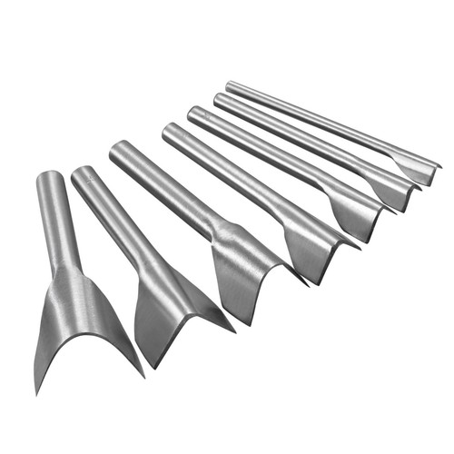 Shaped leather cutter - v-shaped, punch