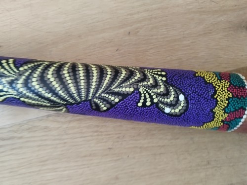 Hand dot painted didgeridoo - painted,