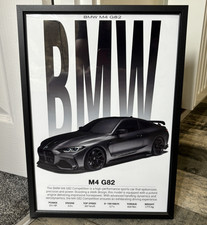 BMW M4 Car Stats Poster – A3