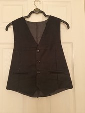 Boys black waistcoat - black, waistcoat.