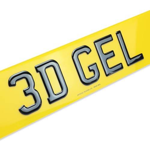 Gel number plate - gel, 4d