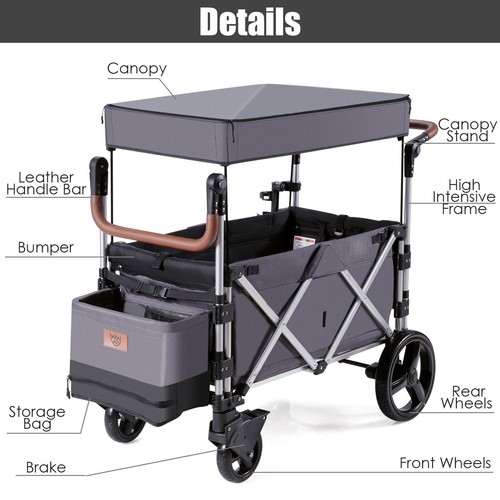 Passenger push pull stroller - 2,