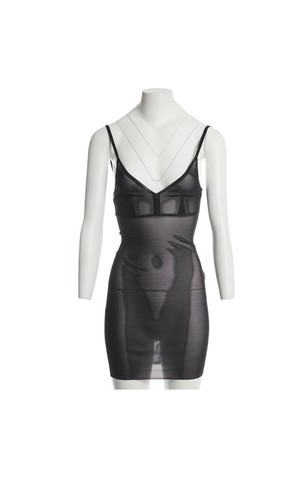 Roland mouret black mesh mini - mouret,
