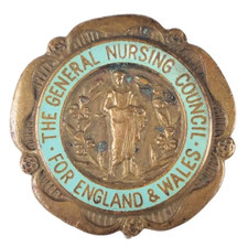 Vintage General Nursing Council For England & Wales 1965 Nurses Enamel Badge