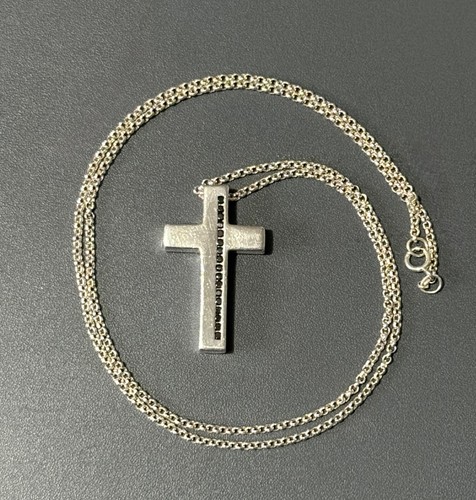Sterling silver cross pendant - sterling,