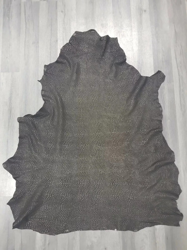 Leather suede sheepskin black - leather,