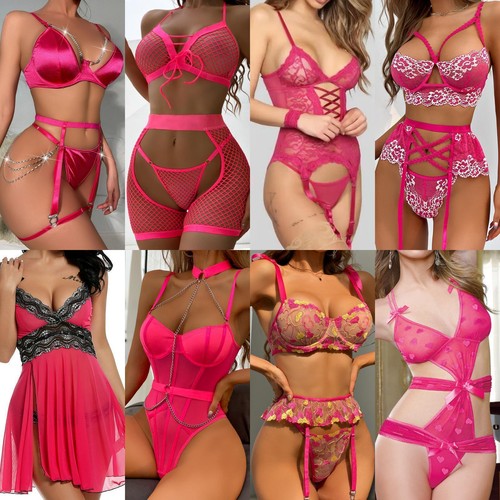 Hot pink women sexy lingerie - pink, sexy-lingerie