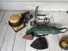 2 Electric Palm Sanders Dewalt and Bosch Detail Sander Job Lot