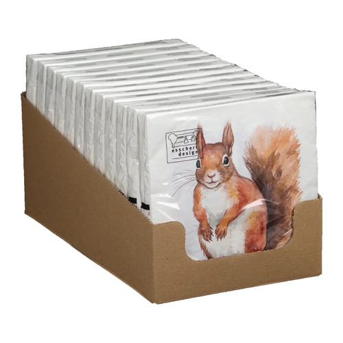 Red squirrel paper napkins - squirrel,