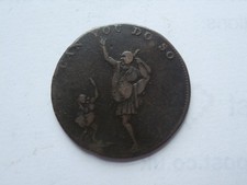 GB London 1795 Antique Conder Token Halfpenny Heslop's Contortionist Finsbury Sq