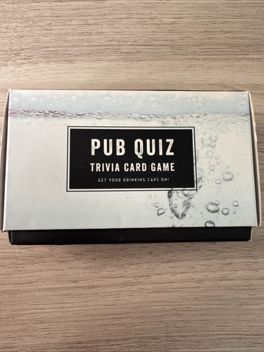 Pub quiz trivia card game - pub,
