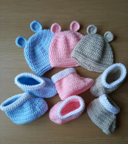 Crochet pattern baby beanie - pattern,