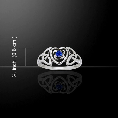 Celtic heart birthstone - celtic, ring