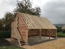 Bay oak framed garage - bay,