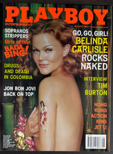 Playboy Magazine Vintage - August 2001 - Belinda Carlisle - w/Centrefold