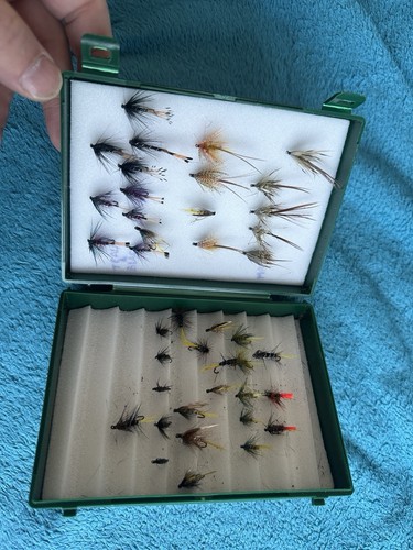 Box salmon fly with - fly,