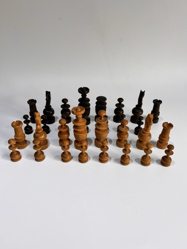 Vintage set turned - of, wooden