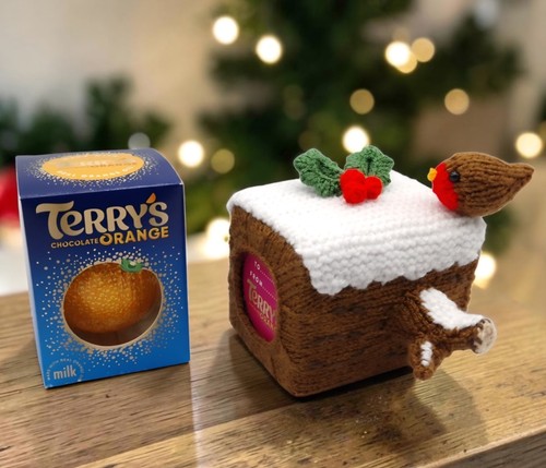 Christmas yule log knitting - yule, log🎅knitting