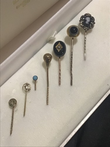 Antique stick pins job - antique,