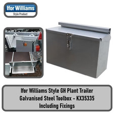 Ifor Williams KX35335 Style GH Plant Trailer Galvanised Steel Toolbox + Fixings