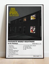 ARCTIC MONKEYS - Favourite Worst Nightmare | Music Album Cover Print Poster