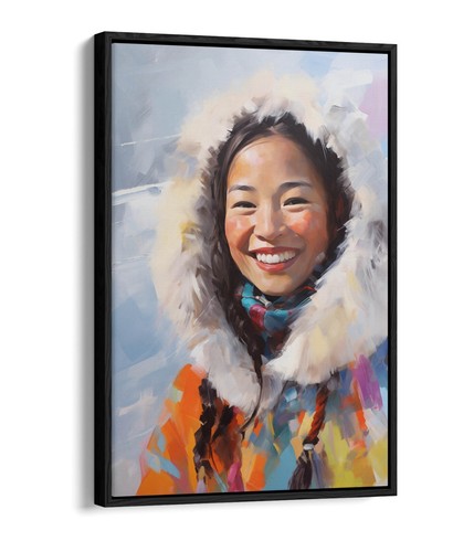 Portrait smiling inuit - of,
