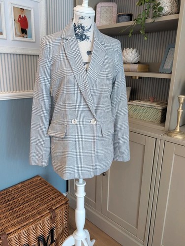 Houndstooth check blazer - check,