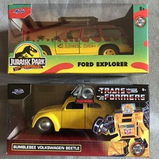 2 x Jada 1:32 Models - Bumblebee & Jurassic Park - Brand New in Boxes - Freepost