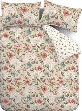 Catherine Lansfield Pippa Floral Birds Reversible King Duvet Cover Set-KINGSIZE