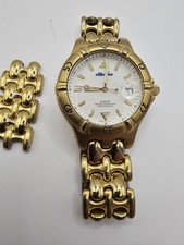 Ellesse mens vintage gold sports watch 200m Swiss Made