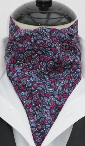 Mens navy blue - pink, paisley