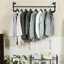 43" Pipe Clothing Rack Rustic