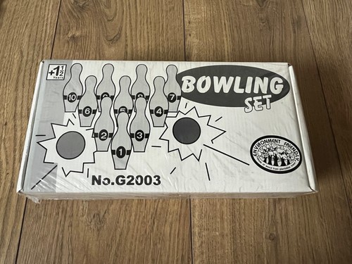 Wooden pin bowling set - wooden, 10-pin