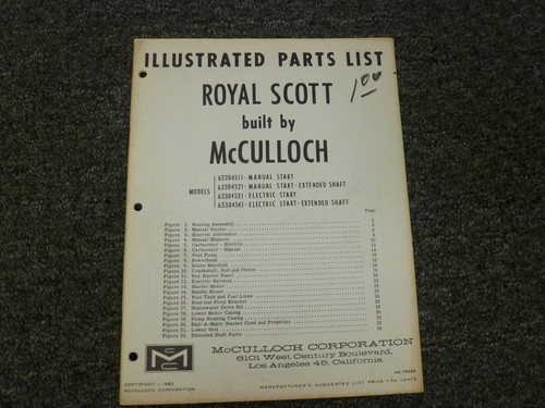1963 mcculloch royal - mcculloch,