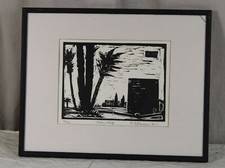 B10/ Woodcut Hand-Signed + Numbered - Landscape Representation - 25x19 /190