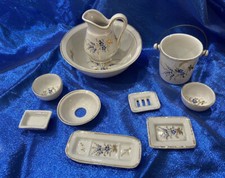 Antique doll blue & white