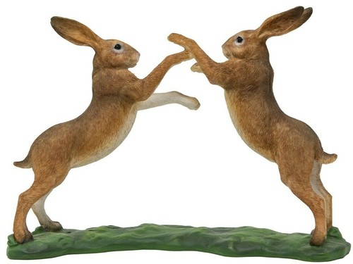 Boxing hares sculpture hare - hares,