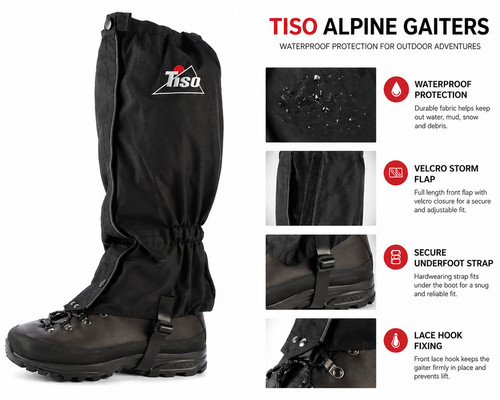 Tiso alpine black waterproof - alpine,
