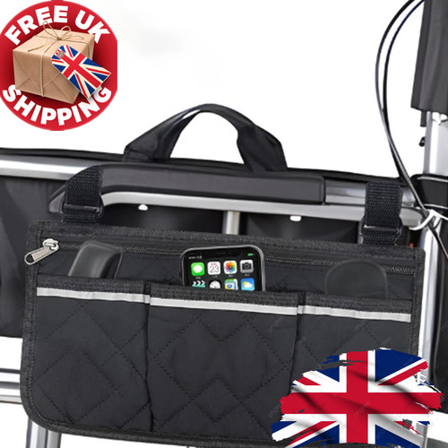Wheelchair armrest storage - storage, bag