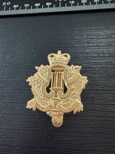 Corps of Army Music Band Gilt Metal  Cap Badge FIRMIN