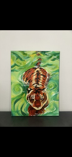 Acrylic painting swimming - painting,,