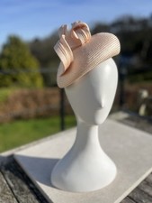 Whiteley Kate Swirl Pillbox Hat Peachy Pink For Weddings/ Ascot Bnwt RRP £145