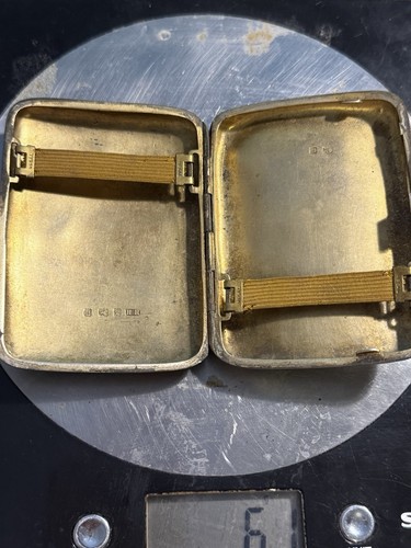 Silver cigarette case with - silver,