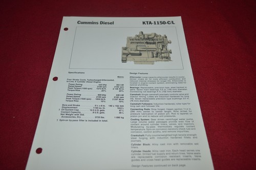 Cummins kta 1150 - kta-1150-c, diesel