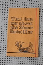 What They Say About The SIMAR ROTOTILLER 1930s booklet