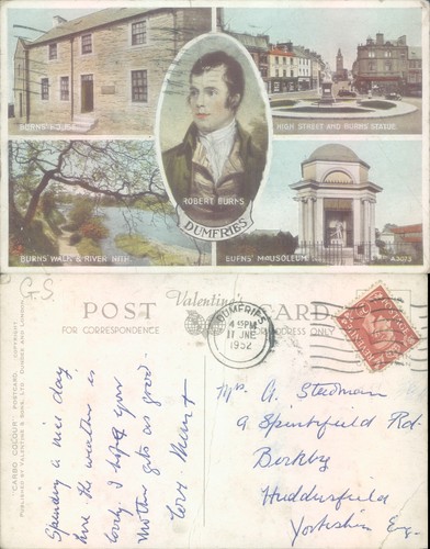 Dumfries and robert burns - and,
